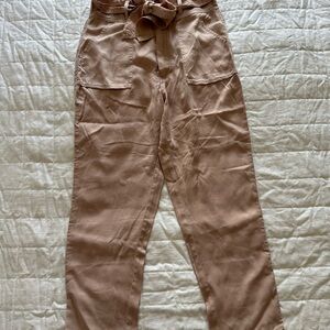 Abercrombie & Fitch Light Mauve Pants Tie Belt
